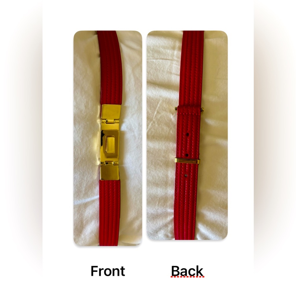 Etcetera Red and Gold Face Mask Accessory